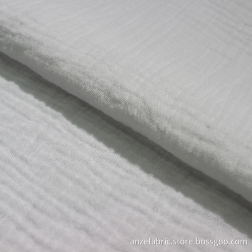 Exported good quality white color double gauze fabric
